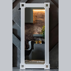 Espejo Decorativo de Pared de Madera Tallada, Espejo de Madera Sintética Moderno para Sala de Estar, Espejo Decorativo para Sala de Estar y Baño - Product Image 3