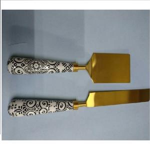 Ensemble de couverts décoratifs pour fromage et pain, style classique, pour hôtel et maison, article de cuisine, produit le plus vendu, avec manche en résine design - Product Image 1