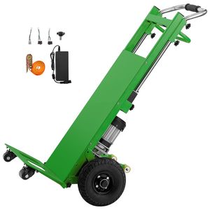 Carrello Elettrico Saliscale per Carichi Pesanti 400 kg, Attrezzatura per lo Stoccaggio Merci con Maniglia Estensibile da 400 cm - Product Image 1
