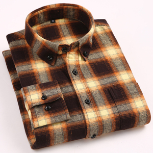 Chemise en flanelle à carreaux pour homme, respirante, en coton, décontractée, avec broderie personnalisée, impression et services d'étiquetage privé - Product Image 5