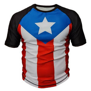 Rashguards sublimés de haute qualité, vêtements d'arts martiaux, t-shirts de compression à manches courtes, rashguard BJJ MMA Grappling - Product Image 2