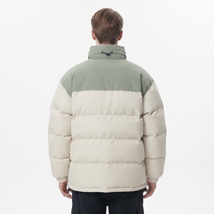Veste matelassée bicolore personnalisée pour homme, manteau d'hiver chaud à col montant, doudoune d'extérieur - Product Image 4