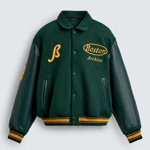 Vestes de sport d'hiver en laine tricotée écologiques de haute qualité pour hommes, taille plus, coupe-vent, streetwear, broderie de lettres - Product Image 1