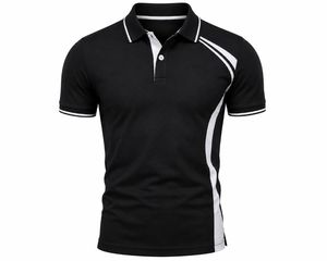T-shirt décontracté pour homme à manches courtes en jersey respirant polyester/coton, design uni, boutonnage frontal, coupe classique, ODM de haute qualité - Product Image 5