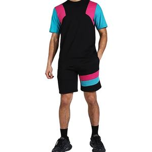 Conjunto de Ropa Deportiva Transpirable para Hombre, Camiseta y Pantalones Cortos de Verano, Tops de Manga Corta y Pantalones de Algodón Transpirable - Product Image 1