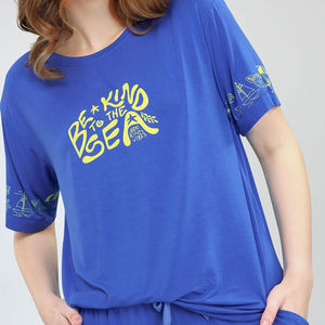 Conjunto de Camiseta y Pantalones Cortos de Punto de Poliéster/Algodón Ligero y Transpirable de Alta Calidad para Mujer, Personalizable con su Propio Logotipo de Marca, para Verano - Product Image 6