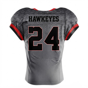 Maillot de football pour homme 24 gris rouge noir imprimé numérique en mesh respirant à manches courtes coupe régulière pour adulte toutes saisons coupe-vent - Product Image 4