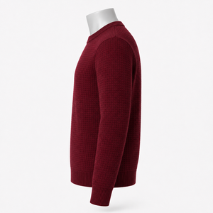 Pull en cachemire à col rond pour homme, contemporain, offrant un confort douillet, une finition raffinée, respirant, anti-plis, facile à superposer pour les affaires - Product Image 4