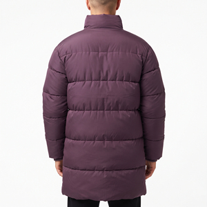 <b>Men's</b> <b>Long</b> Thermal Puffer Jacket Cozy Hooded Zip Up Winter <b>Coat</b> Windproof Casual Filled Outerwear for <b>Men</b> Wholesale Fashion - Product Image 2