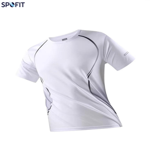 Camiseta Deportiva de Manga Corta para Hombre SPOFIT, Color Degradado, Absorbe la Humedad, Secado Rápido, Cuello Redondo, Top Deportivo de Verano - Product Image 2