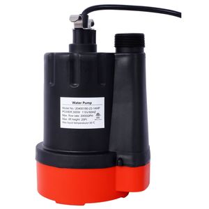 Pompa Sommergibile Elettrica Portatile 1/4HP 2000GPH in Termoplastica con Cavo di Alimentazione da 3 Metri per Pompe di Drenaggio - Product Image 1