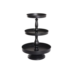 Socle de présentation de gâteaux en métal durable avec un design élégant pour les événements de boulangerie, les mariages et les décorations de fête - Product Image 3