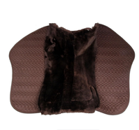 Ensemble de tapis de selle pour cheval en peau de mouton de qualité supérieure avec bonnet d'oreille assorti |   Tapis de selle équestre matelassé hexagonal |   Équitation