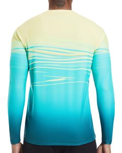 Chemises de pêche à manches longues pour hommes, chemise de performance à dégradé de couleurs, UPF 50, anti-UV, respirante, vêtements de pêche, vêtements de sport de plein air - Product Image 2