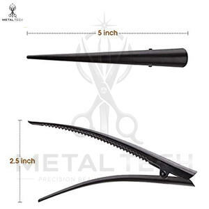 Factory Direct Professional Hair Sectioning <b>Clamps</b> Stainless Steel Black Solid <b>Clips</b> Salon Hair Styling Tools Grip Hairpins - Product Image 2