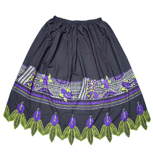 Jupes en jean tendance pour femmes, longueur genou, taille haute, design Guam Micronésie, polyester, fabriqué au Pakistan - Product Image 2