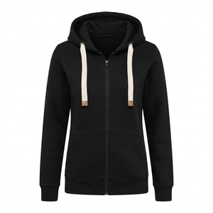 Sudadera con capucha unisex de color sólido, tejida en algodón, corte regular, informal, para otoño. - Product Image 3