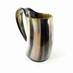 Mug Viking en corne de buffle de qualité supérieure, fait main, forme naturelle, tasse à bière portable, unique pour les fêtes et les mariages, design cool - Product Image 4
