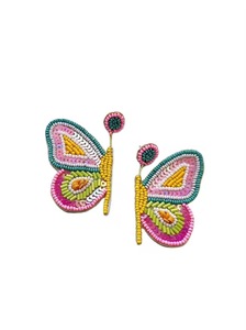 Pendientes de Frutas Modernos y Lindos para Mujer, con Cuentas de Limón, Naranja, Sandía y Kiwi, Hechos a Mano y Bordados - Product Image 2