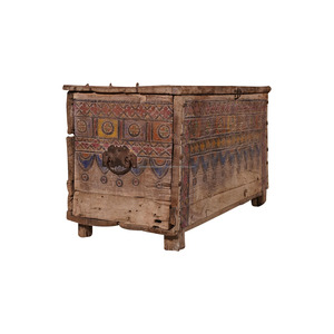 Antiguo arte étnico antiguo arte popular uno del tipo único hogar de madera decorativo de Rajasthan - Product Image 2