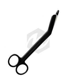 Tijeras para Vendajes Lister, Recubiertas de Fluoruro de Titanio Negro, Acero Inoxidable Premium, Instrumentos Médicos de Primeros Auxilios EMT - Product Image 4