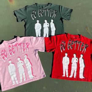 T-shirt en coton tricoté 100% pour designer, avec décoration en strass, impression numérique, unisexe, fournisseur OEM - Product Image 6