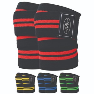 Genouillère de haute performance avec enveloppe élastique, en nylon, et grip antidérapant pour la musculation et le soutien athlétique - Product Image 2