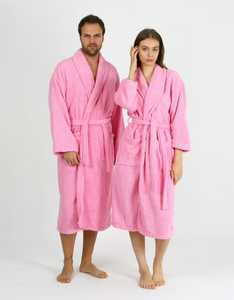 Albornoz de Felpa Coral Rosa Sólido 100% Poliéster, Cálido, Lujoso, Romántico, Suave, Transpirable y Sin Costuras para Mujer, Venta al Por Mayor - Product Image 2