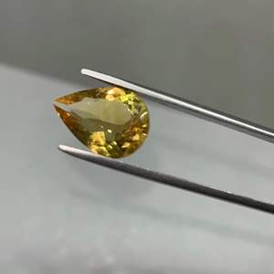 Citrino dorado natural de 7x5 mm en forma de pera, piedra preciosa suelta de la mejor calidad para la fabricación de joyas. - Product Image 1