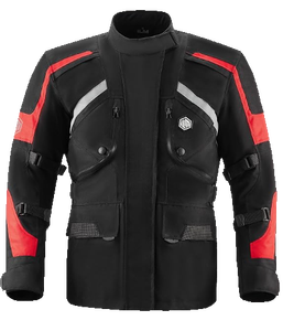 Blouson de moto unisexe d'aventure, blindé, respirant, imperméable, % polyester, ignifuge, toutes saisons, pour touring et motocross - Product Image 1