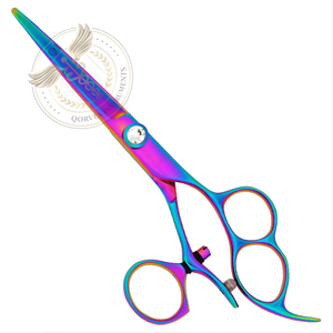 Ciseaux de coiffure professionnels en acier inoxydable avec poignée pivotante pour les fournitures de salon de coiffure - Product Image 1