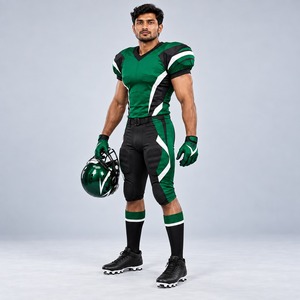 Uniforme de football américain personnalisé unisexe, impression par sublimation, polyester respirant, tenue d'équipe adulte, ensemble d'uniformes de football américain - Product Image 3