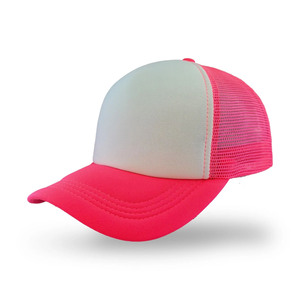 Custom Pink Pink Foam Trucker Cap White Front Mesh Back Breathable <b>Baseball</b> Cap Blank Snapback <b>Hat</b> for <b>Women</b> Men Sublimation - Product Image 2