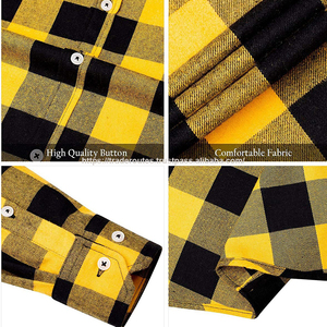 Chemises pour hommes, chemise en flanelle classique, boutonnée, coupe régulière, manches longues, élégante et confortable pour un look décontracté ou habillé - Product Image 4