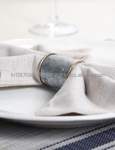 Anneaux de serviette ovales en tôle galvanisée Style bohème Ornements de cuisine très demandés Anneaux de serviette décoratifs de Noël pour la vaisselle - Product Image 5