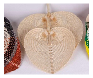 Éventail en bambou personnalisé, style feuille de palmier vintage, cadeau de mariage - Product Image 1