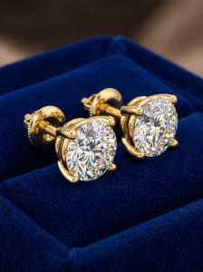 ต่างหูเพชรทรงกลม 5 กะรัต CVD HPHT เพาะเลี้ยงในห้องปฏิบัติการ ชุบทองคำขาว 14K พร้อมใบรับรอง IGI สำหรับผู้ชาย ผู้หญิง สวมใส่ได้ทุกวัน - Product Image 5