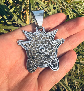 Iced Out Monster Pendant Silver Hip Hop <b>Diamond</b> <b>Simulated</b> Stone Cartoon Character Necklace Jewelry Gift Luxury - Product Image 5
