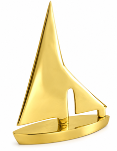 Handcrafted <b>Brass</b> Sailboat Sculpture Nautical Tabletop Decor Polished Metal Sailing Boat Figurine Maritime Home Office <b>Ornament</b> - Product Image 4