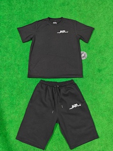 Men's Different Color <b>Short</b> Sleeve T-Shirt And <b>Shorts</b> Set With Screen Print Casual Regular Fit Jersey Fabric Summer Set - Product Image 3