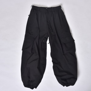 Pantalon de neige Baggy Cargo noir pour homme le plus vendu avec taille élastique pantalon de ski imperméable avec poches zippées et guêtres intérieures - Product Image 1