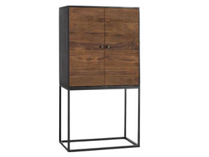 Armoire moderne minimaliste en bois massif de luxe, deux portes, haute qualité, autoportante, grande capacité, meubles de chambre à coucher, vêtements - Product Image 2