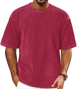 Camiseta de Manga Corta para Hombre, Marca Beazer Sports, Color Granate, Estilo Vintage, Corte Regular, Cuello Redondo, Anti-Pilling, Transpirable - Product Image 6