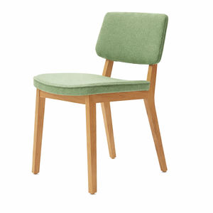 Silla de Comedor Escandinava de Madera de Teca con Tapicería de Algodón, Asiento Acolchado de Alta Calidad, Estructura de Madera Resistente, Ideal para Hoteles y Comedores Rústicos - Product Image 2