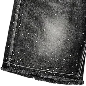 New Arrival Men's Casual Straight Breathable Summer Denim Shorts High Quality Elastic Waist 100% Cotton Quick Dry Customized - Product Image 4