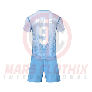 Professional High Quality Team Wear Soccer Uniform Customized Logo Printing <b>Light</b> Weight Polyester Material Soccer Uniforms - Product Image 3