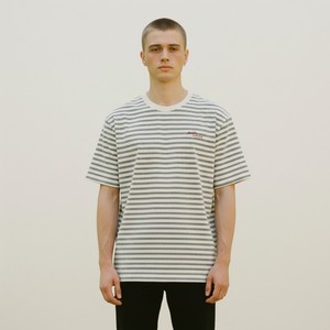 Camiseta de Hombre Casual de Manga Corta, 100% Algodón, Diseño Jacquard Entrelazado, Corte Ajustado, Estampado a Rayas, Transpirable y Ecológica - Product Image 1