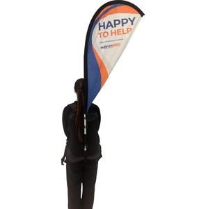 Bandera Decorativa en Forma de Lágrima con Plumas, Impresión Digital en Poliéster, Mástil de Aluminio Portátil, Bolsas de Embalaje para Pancartas Promocionales para Exteriores - Product Image 1