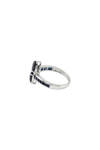 Bague en saphir bleu en argent sterling 92,5 KLSR-11834 - Product Image 3