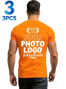 Men's Custom Photo/Generic Printing Personalized T-Shirts Logo/Text/Photos Order Discount Suitable Uniforms Promotional Events - Product Image 4